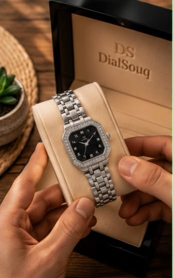 Luxury Women's Rectangular Crystal Watch