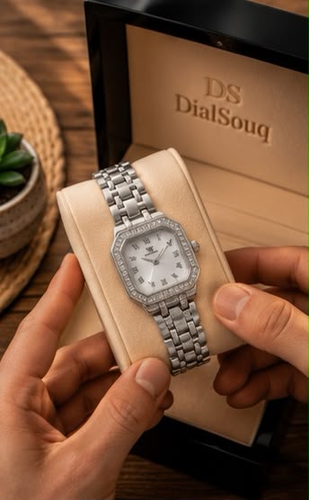 Luxury Women's Rectangular Crystal Watch